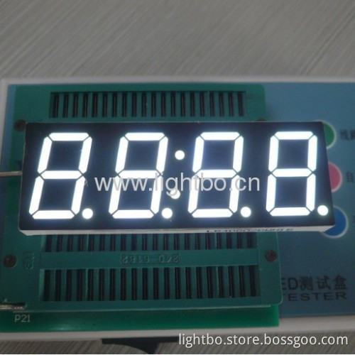 Four-digt 0.8 Inch Common Anode Ultra White 7 Segment Led Clock Display